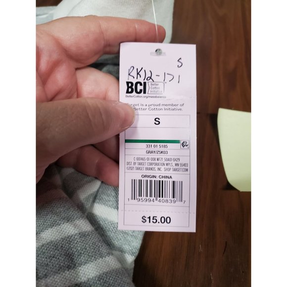 Womens Short Sleeve Boxy Cropped Polo T Shirt Wild Fable Gray Striped S - Picture 8 of 9